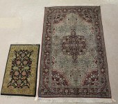 TWO INDO PERSIAN HAND KNOTTED
