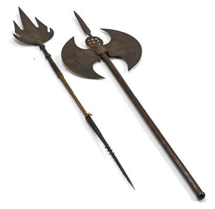 Two Indo-Persian incised steel hand