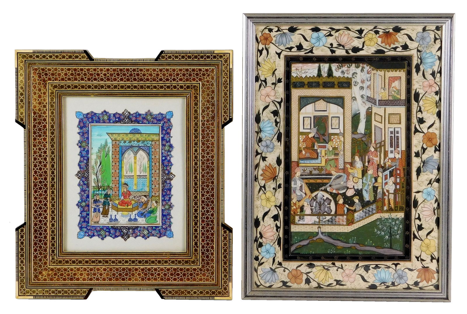 TWO INDO-PERSIAN MUGHAL-STYLE