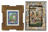 TWO INDO-PERSIAN MUGHAL-STYLE