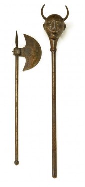 Two Indo-Persian weapons, staf