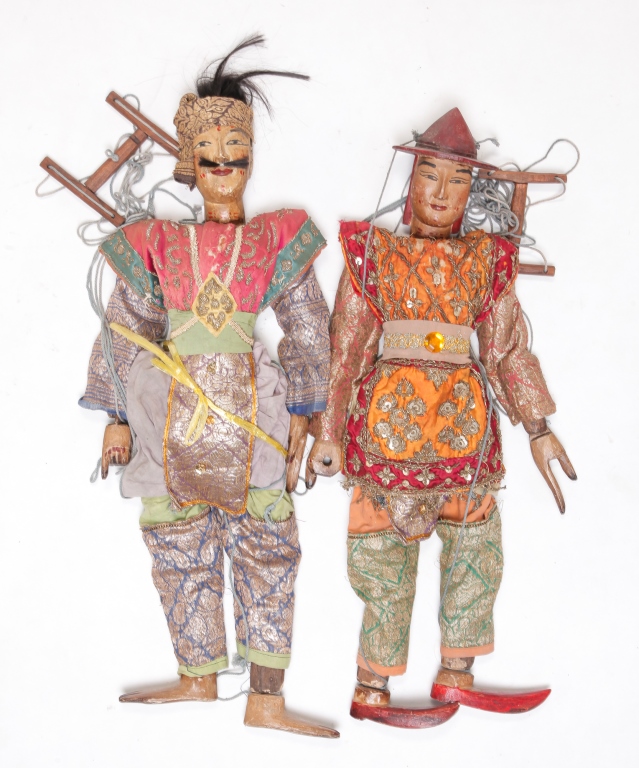 TWO INDONESIAN MARIONETTES.