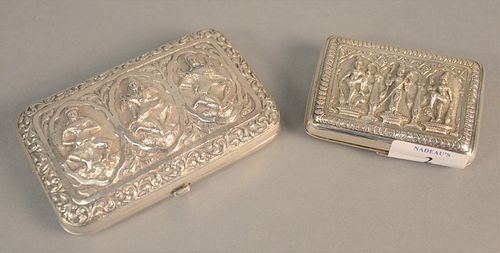 TWO INDONESIAN SILVER CIGARETTE