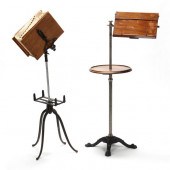 TWO INDUSTRIAL BOOK STANDS Lat