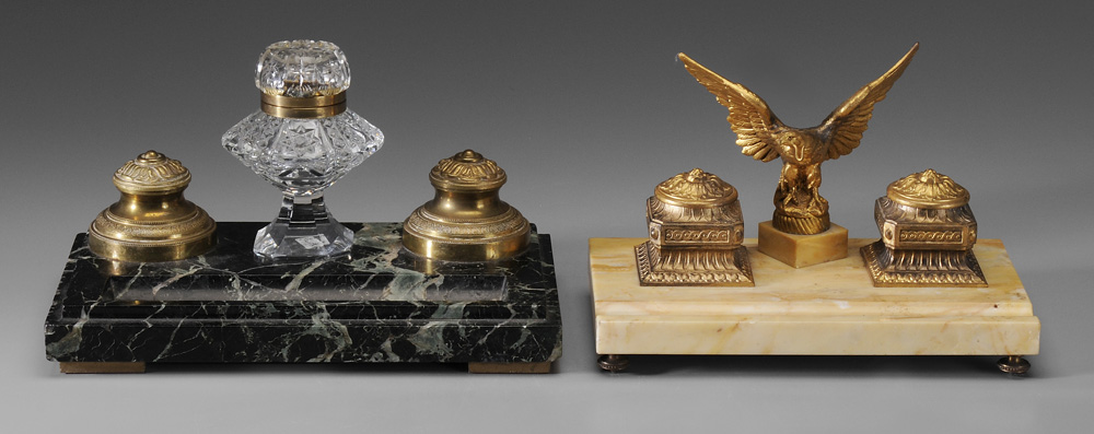 Two Inkstands, Inkwell British or
