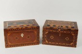 TWO INLAID PRISONER OF WAR BOX
