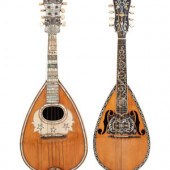 Two Inlaid Wood Mandolins
19th