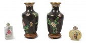 TWO INSIDE PAINTED GLASS SNUFF