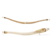 TWO INUIT CARVED WALRUS BONE O