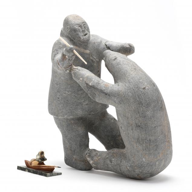 TWO INUIT CARVINGS Contemporary,