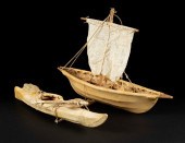 TWO INUIT NAUTICAL VESSELSTWO