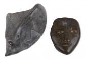 TWO INUIT STONE CARVINGS HEIGH