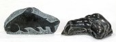TWO INUIT STONE CARVINGS OF AN