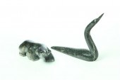 TWO INUIT STONE CARVINGS.  Twe