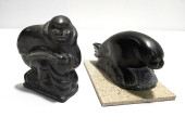 TWO INUIT STONE SCULPTURES ALL