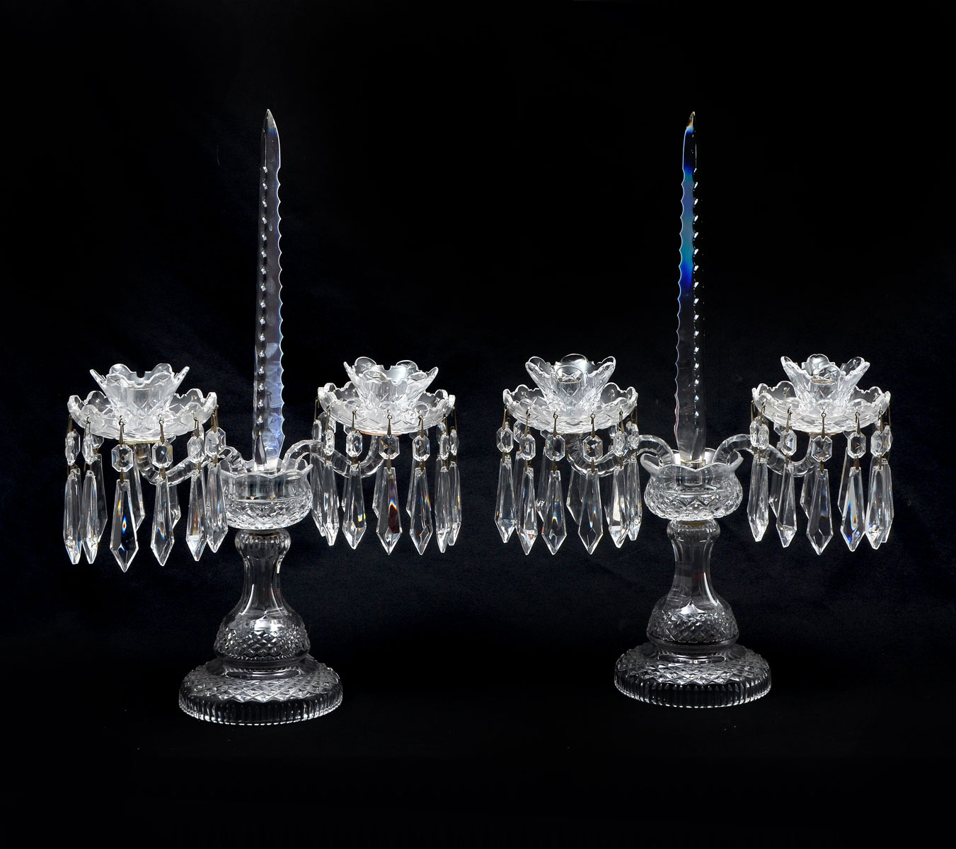 TWO IRISH WATERFORD CRYSTAL