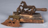 TWO IRON CHOPPERS, 20TH C.Two