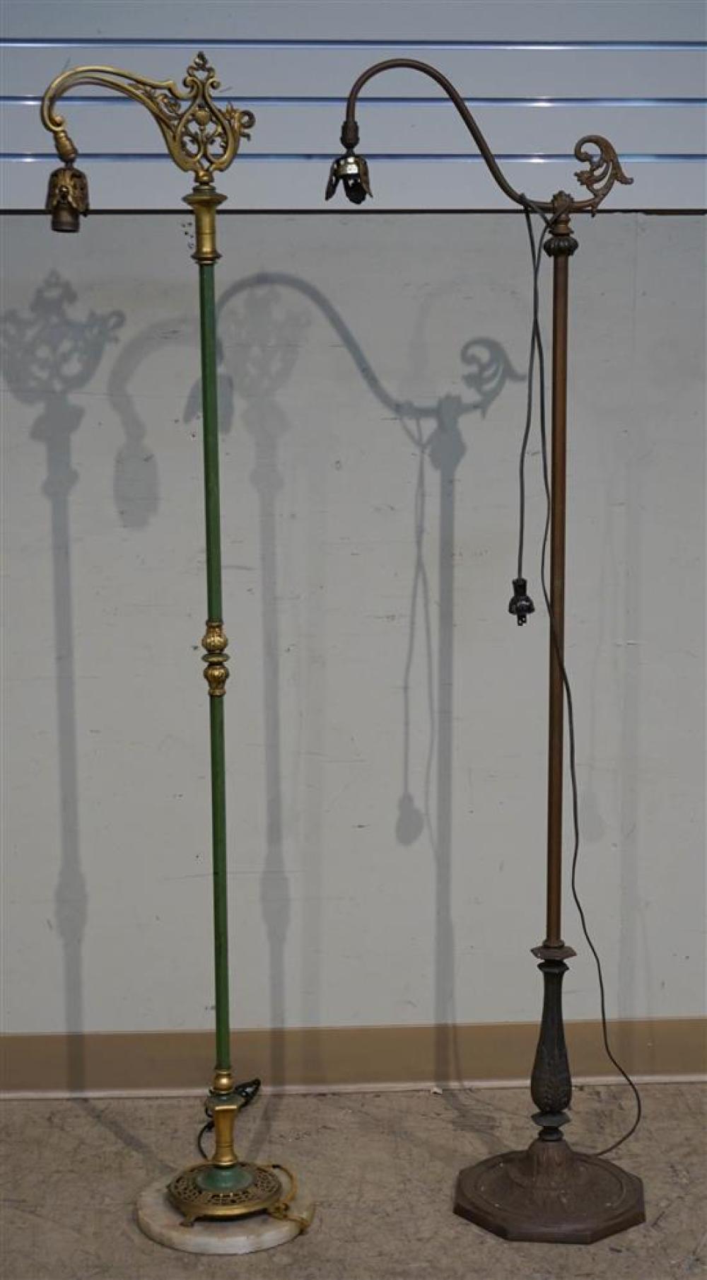 TWO IRON FLOOR LAMPSTwo Iron