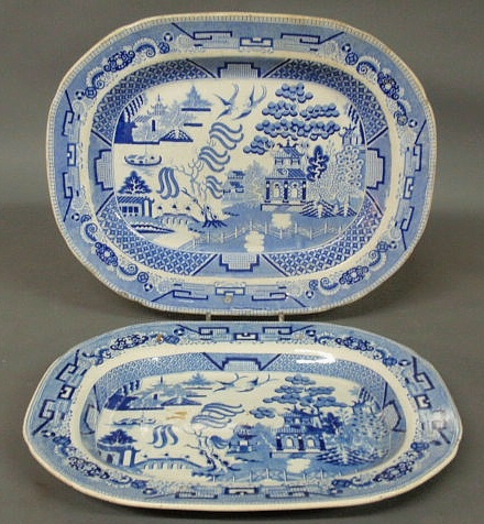Two ironstone platters in the