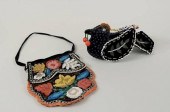 TWO IROQUOIS BEADED ITEMS, BIR