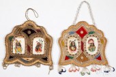 TWO IROQUOIS INDIAN BEADED DOU