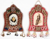 TWO IROQUOIS INDIAN BEADED PIC