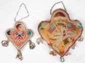 TWO IROQUOIS INDIAN BEADED PIL