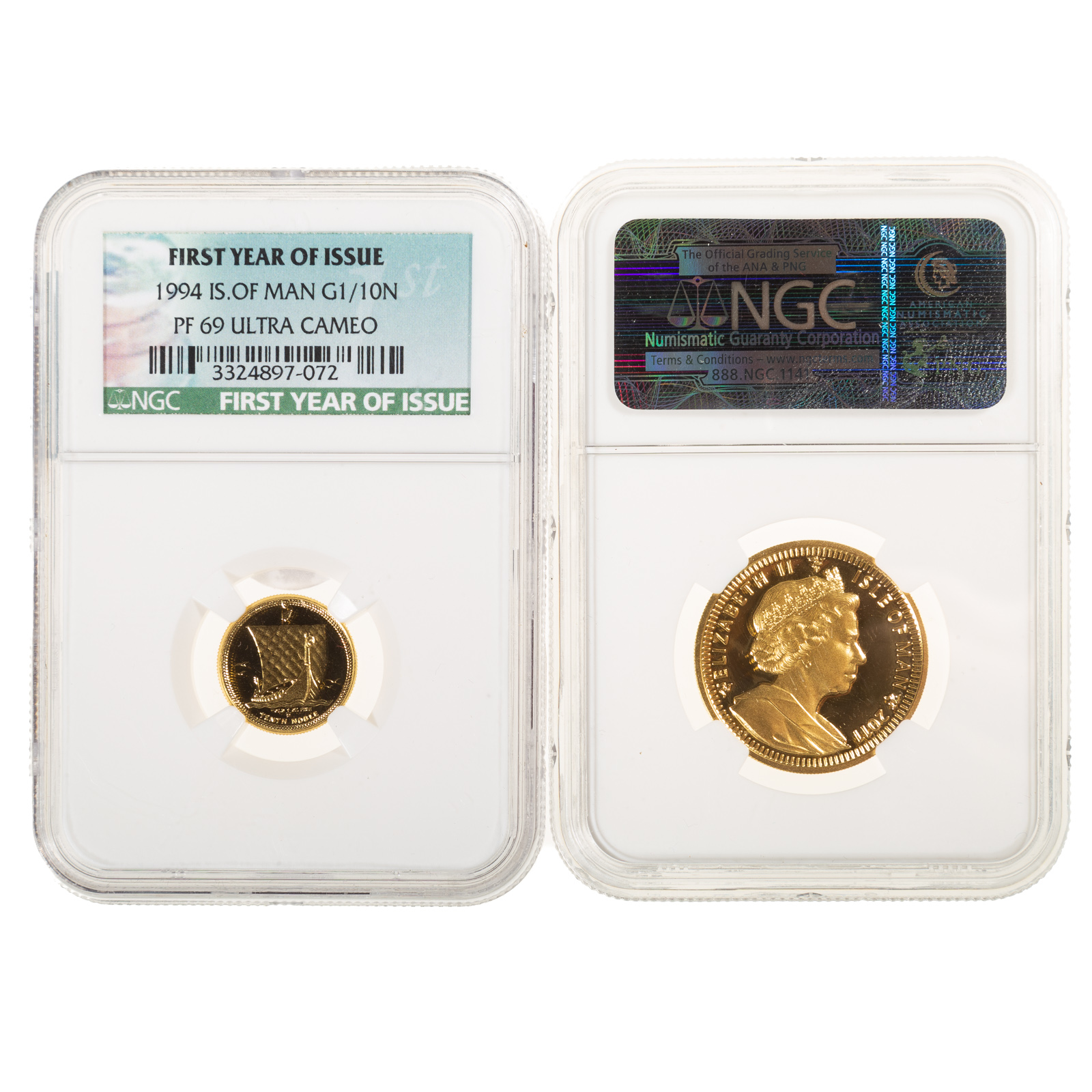 TWO ISLE OF MAN GOLD VIKING