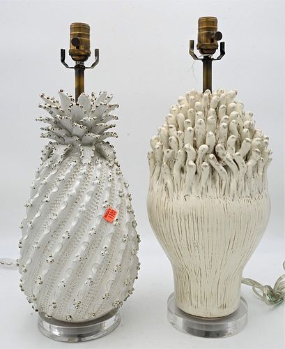 TWO ITALIAN ART POTTERY TABLE