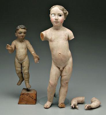 Two Italian Baroque carved figures,
