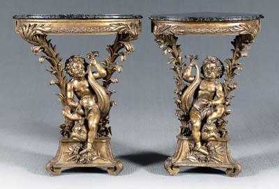 Two Italian baroque style tables: