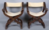 TWO ITALIAN BAROQUE WALNUT "SA