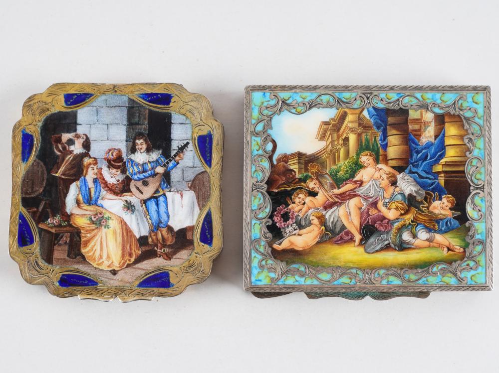 TWO ITALIAN BOXESthe gilt box: