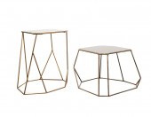 TWO ITALIAN BRASS & GLASS OCCA