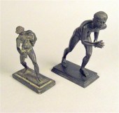 Two Italian bronze figures aft
