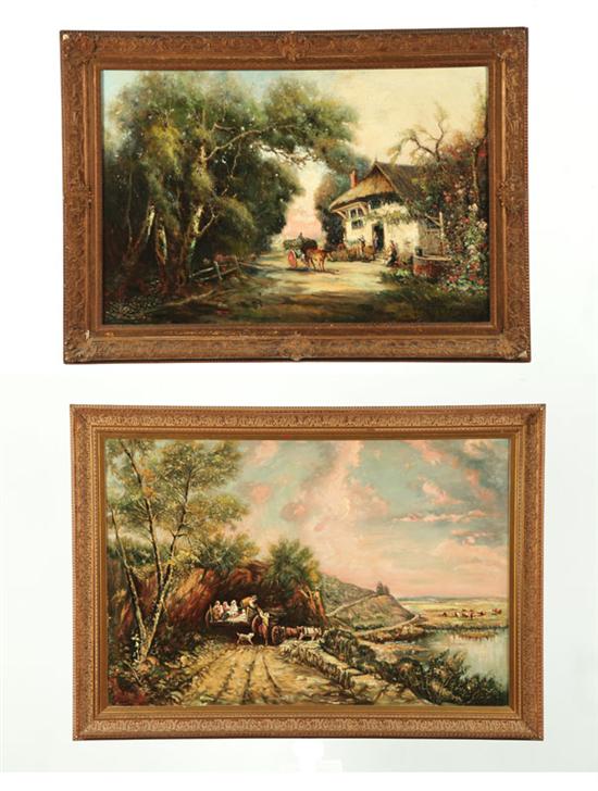 TWO ITALIAN COUNTRY SCENES BY