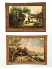TWO ITALIAN COUNTRY SCENES BY