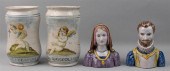 TWO ITALIAN FAIENCE ALBARELLIT