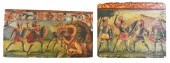 TWO ITALIAN FOLK PAINTED PAINT