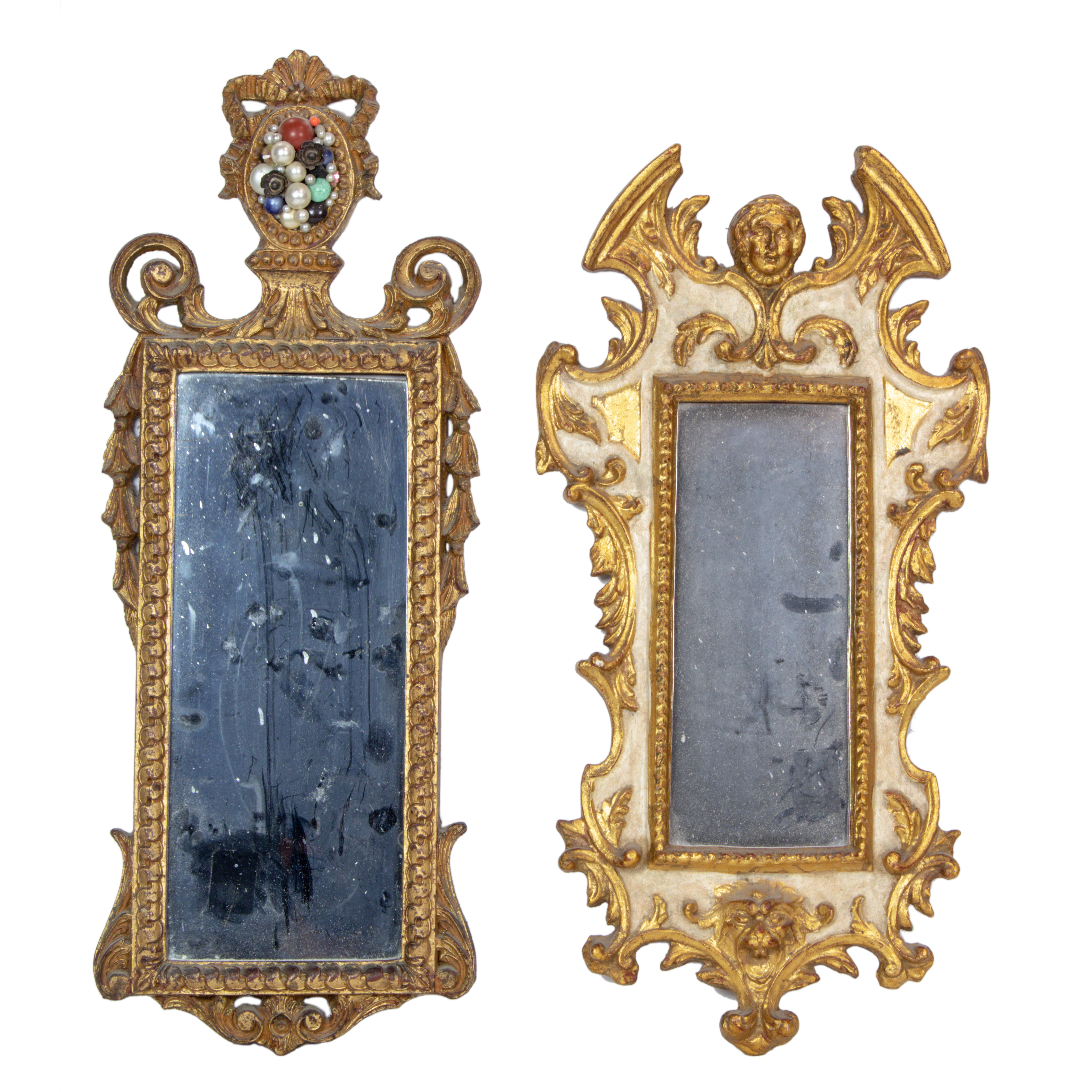 TWO ITALIAN GILTWOOD MIRRORS Two