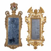 TWO ITALIAN GILTWOOD MIRRORS T