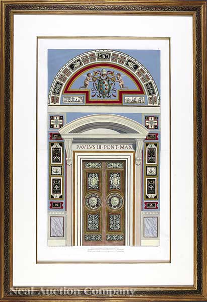 Two Italian Hand-Colored Etchings