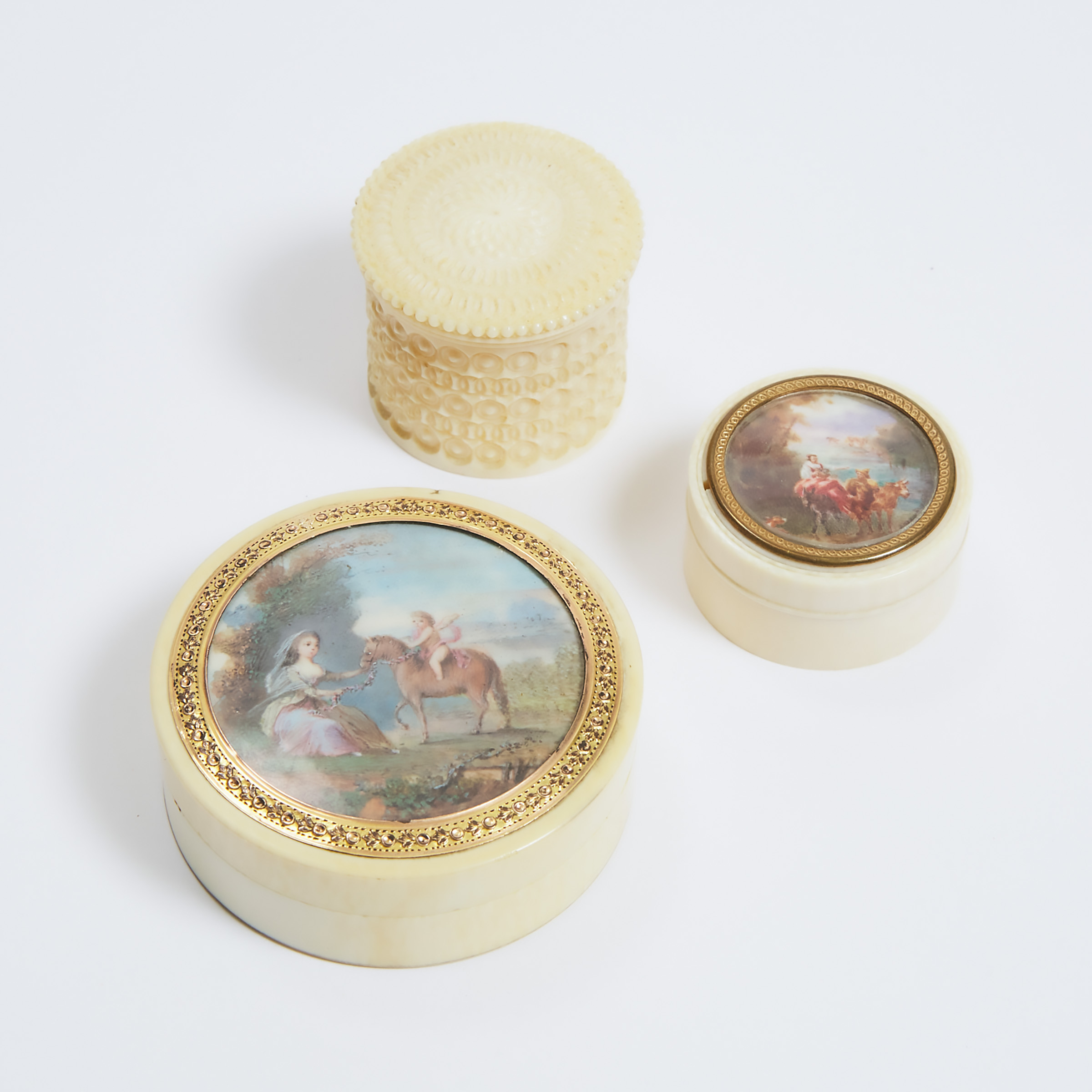 Two Italian Ivory Miniature