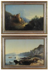 TWO ITALIAN LANDSCAPES, OILS O