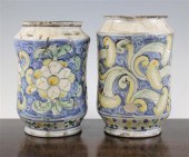 Two Italian maiolica drug jars