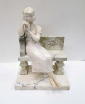 TWO ITALIAN MARBLE/ALABASTER S
