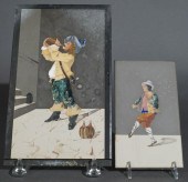 TWO ITALIAN MICRO MOSAIC PANEL
