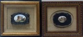 TWO ITALIAN MICRO-MOSAIC PLAQU