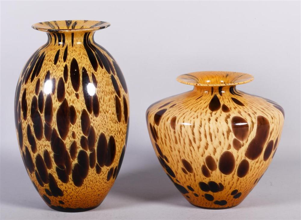 TWO ITALIAN MID-CENTURY MOTTLED