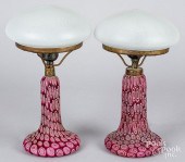 TWO ITALIAN MILLEFIORI MUSHROO